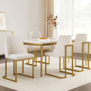Artiss Dining Chairs Set of 4 Linen Fabric Frame Beige - Homecoze