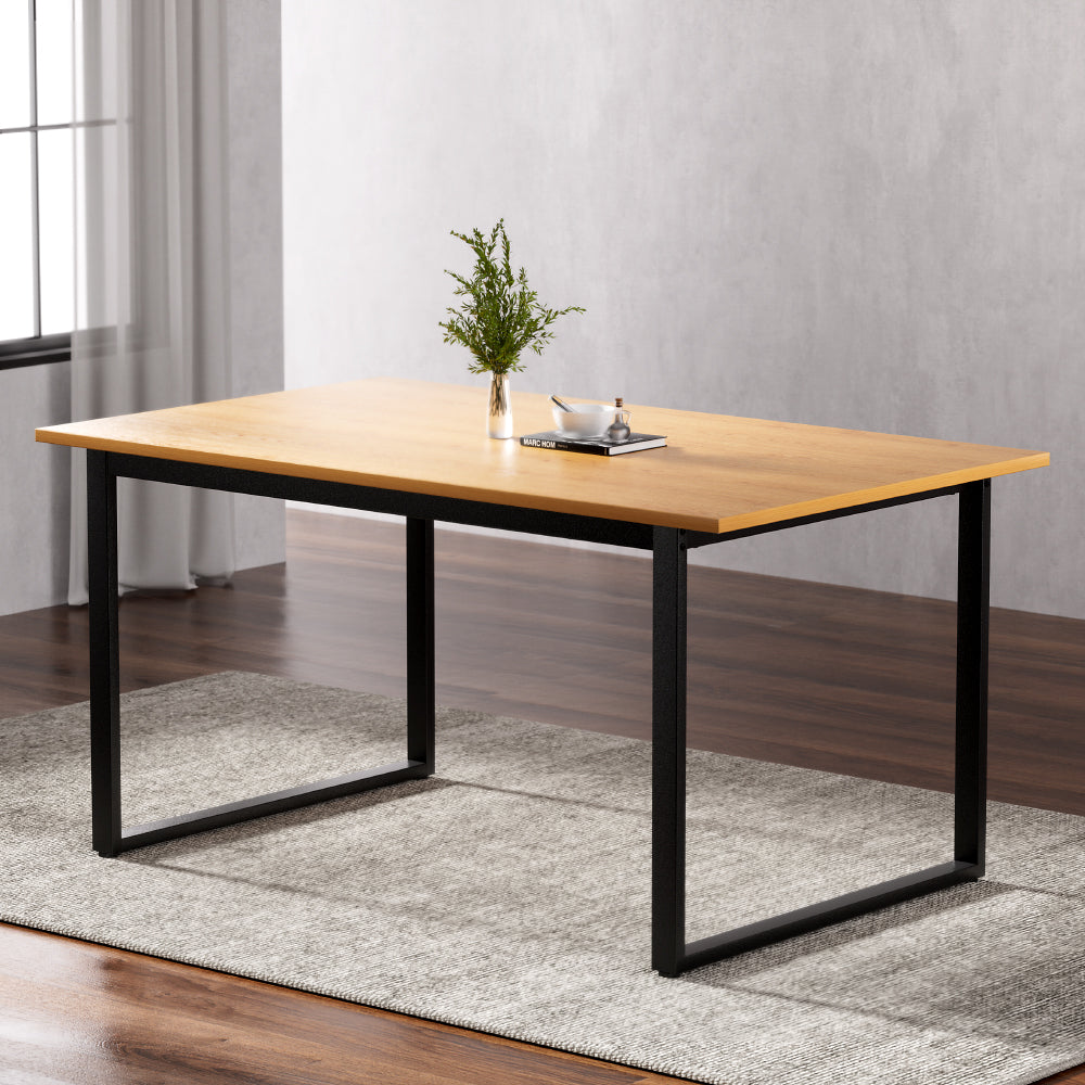 Compact Modern Wooden Dining Table 6 Seater - 150cm - Homecoze