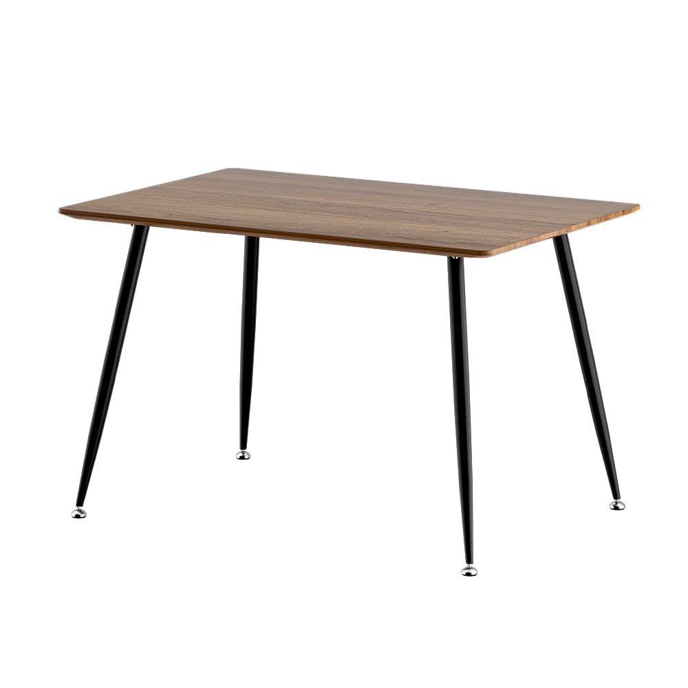 Petite Modern Wooden Dining Table 4 Seater Cafe Style - 120cm - Homecoze