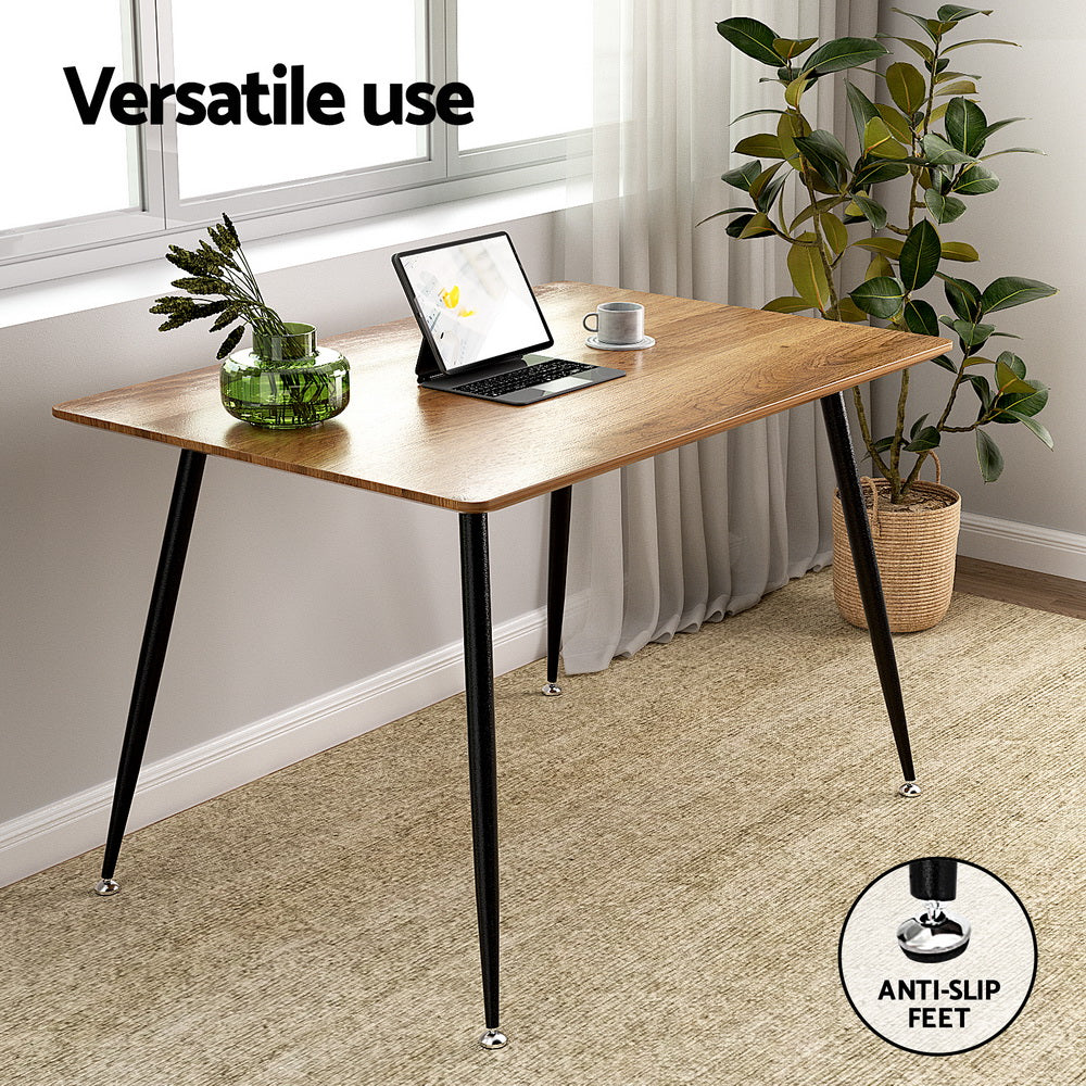 Petite Modern Wooden Dining Table 4 Seater Cafe Style - 120cm - Homecoze