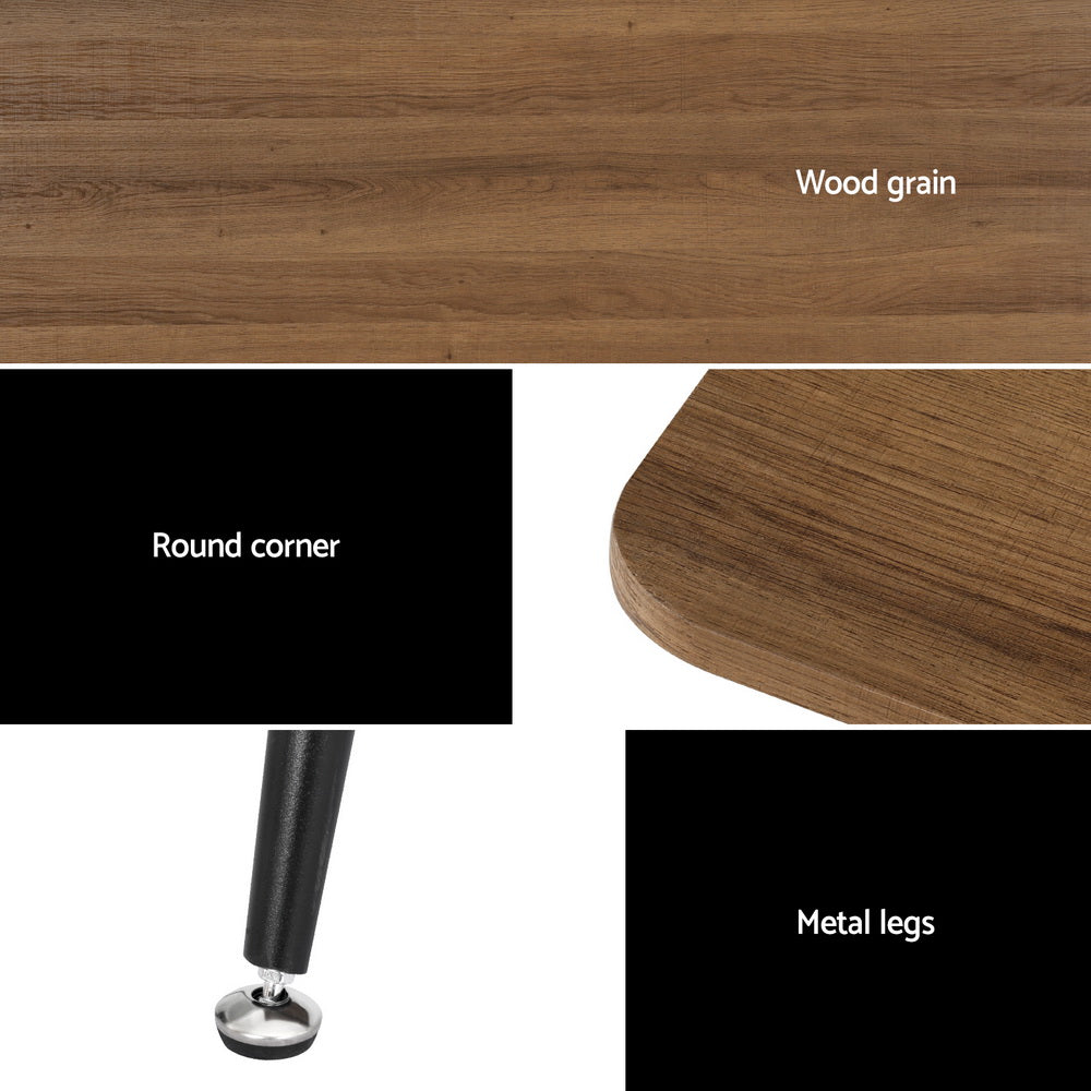 Petite Modern Wooden Dining Table 4 Seater Cafe Style - 120cm - Homecoze