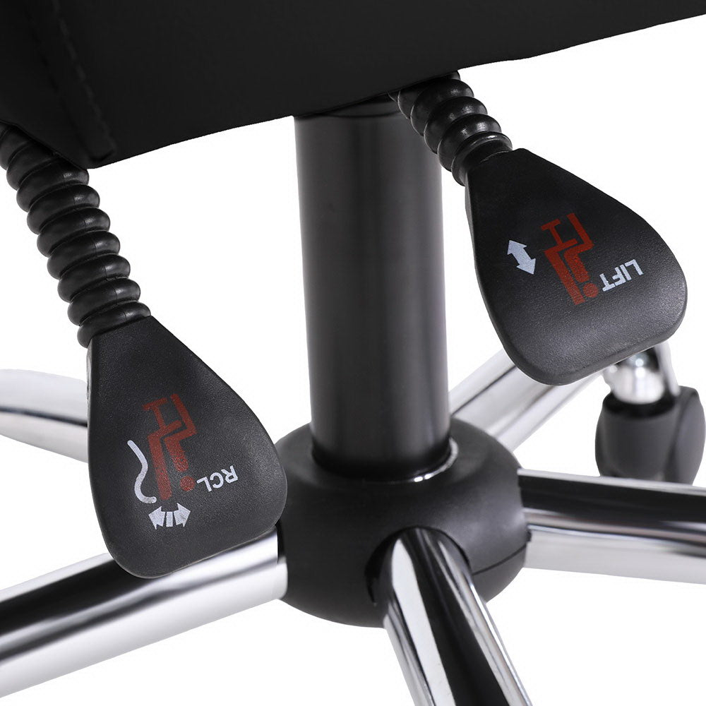 Executive Office Chair PU Leather 8-Point Massage - Black - Homecoze
