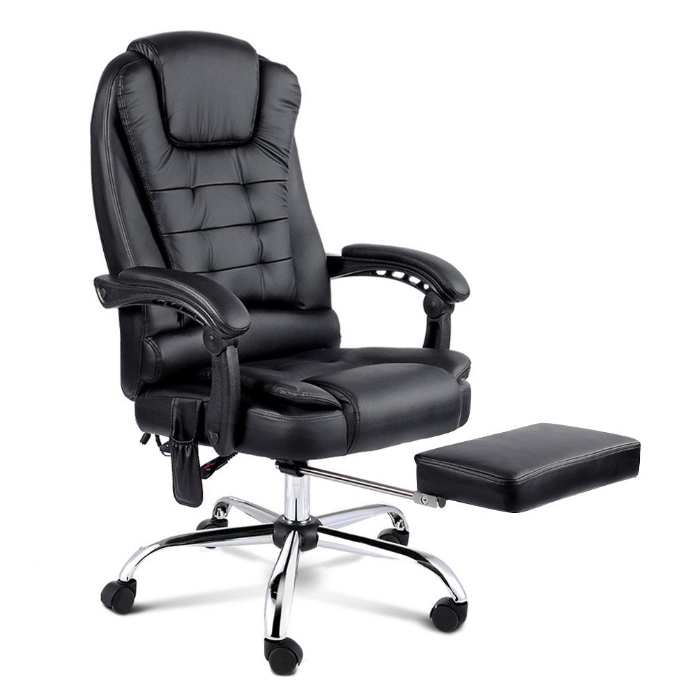 8 Point Reclining Massage Chair - Black - Homecoze
