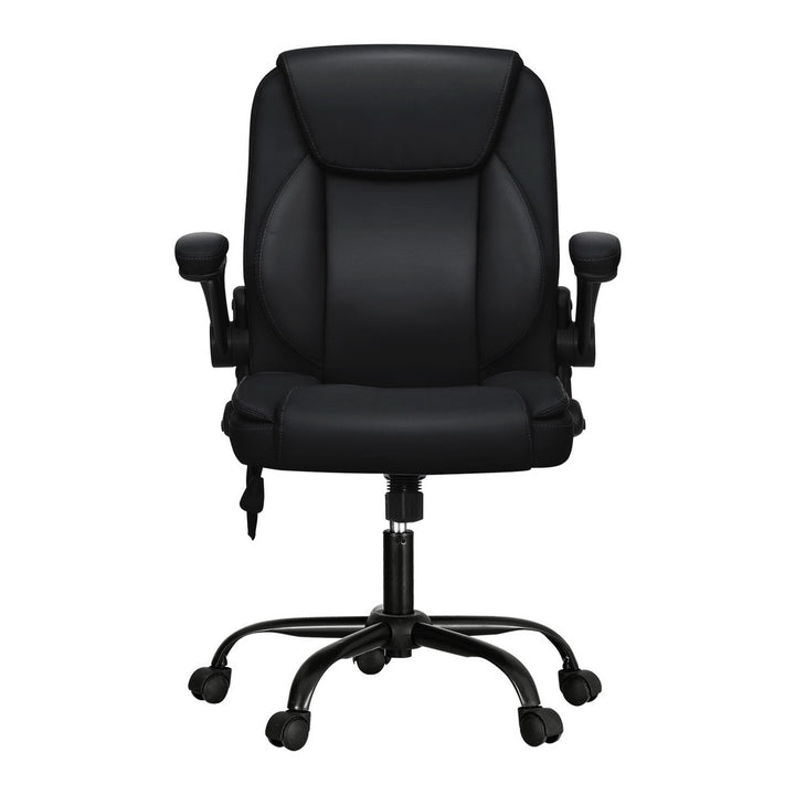 Mid-Back Office Chair 2 Point Massage - Black