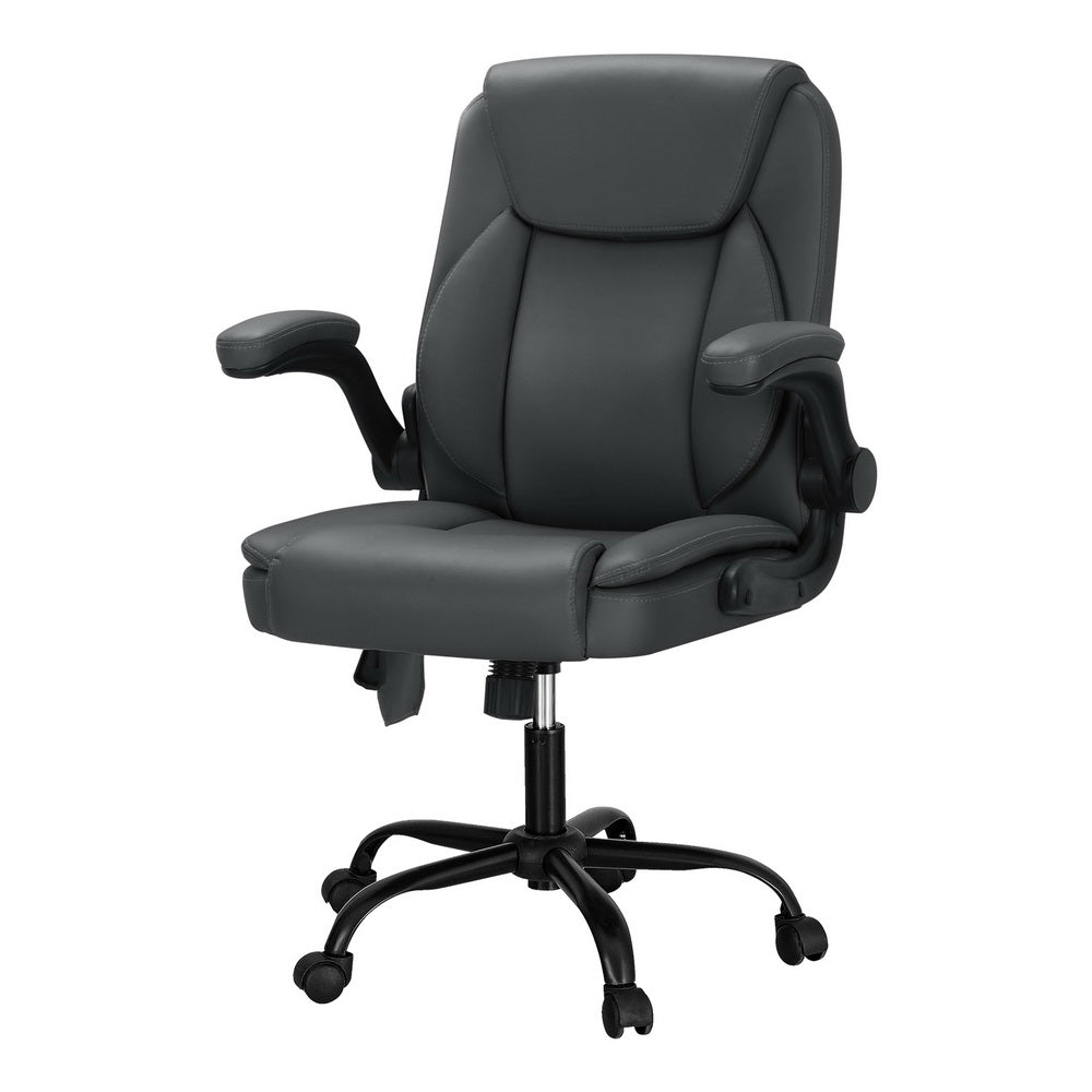 Mid-Back Office Chair 2 Point Massage - Grey - Homecoze