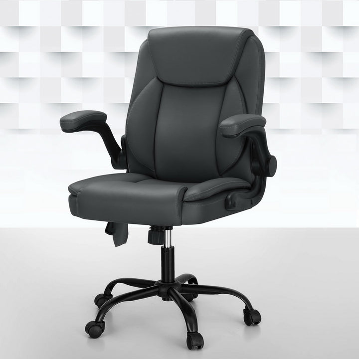 Mid-Back Office Chair 2 Point Massage - Grey