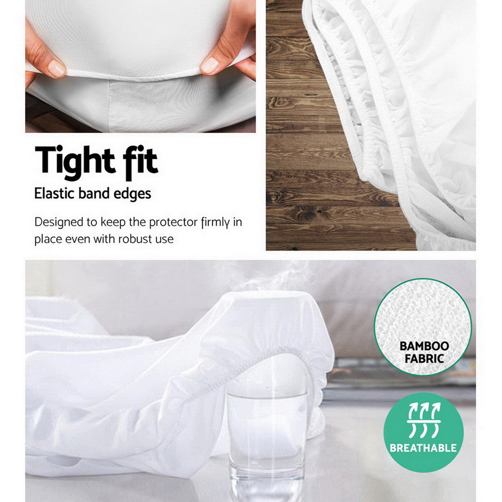 Bamboo Terry Waterproof Mattress Protector - King