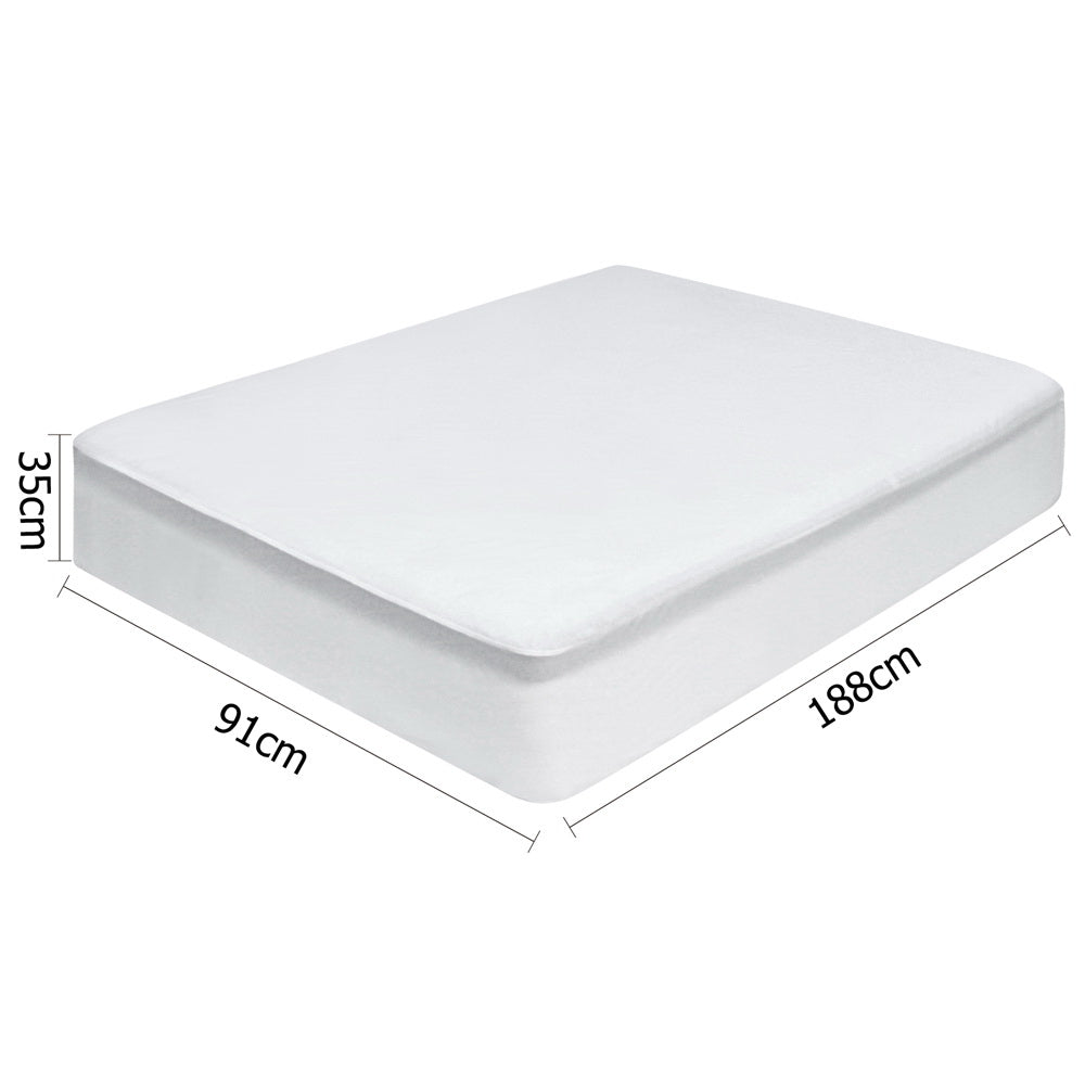 Bamboo Terry Waterproof Mattress Protector - Single
