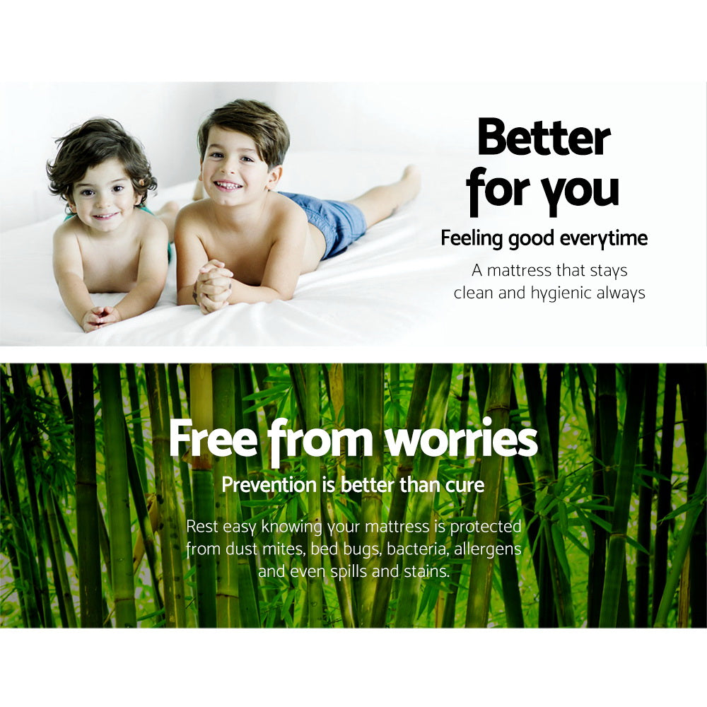 Giselle Bedding Mattress Protector Bamboo Queen - Homecoze