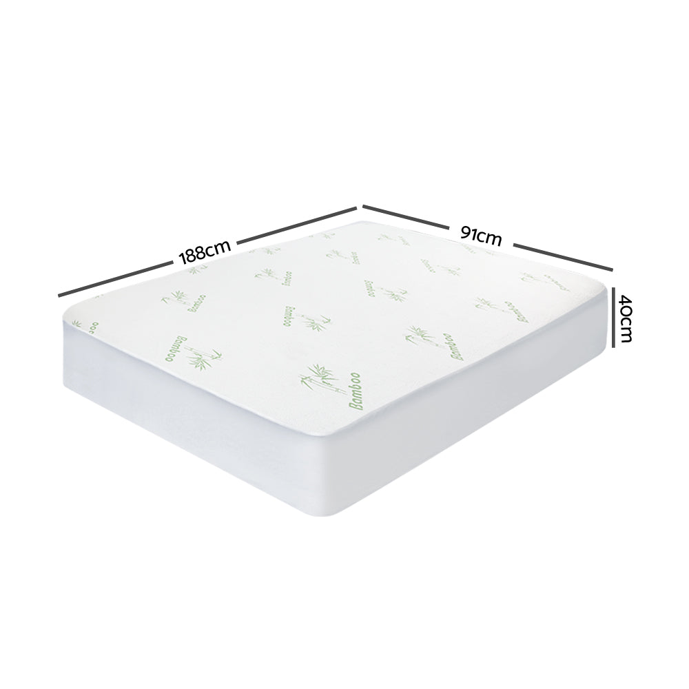 Giselle Bedding Mattress Protector Bamboo Single - Homecoze