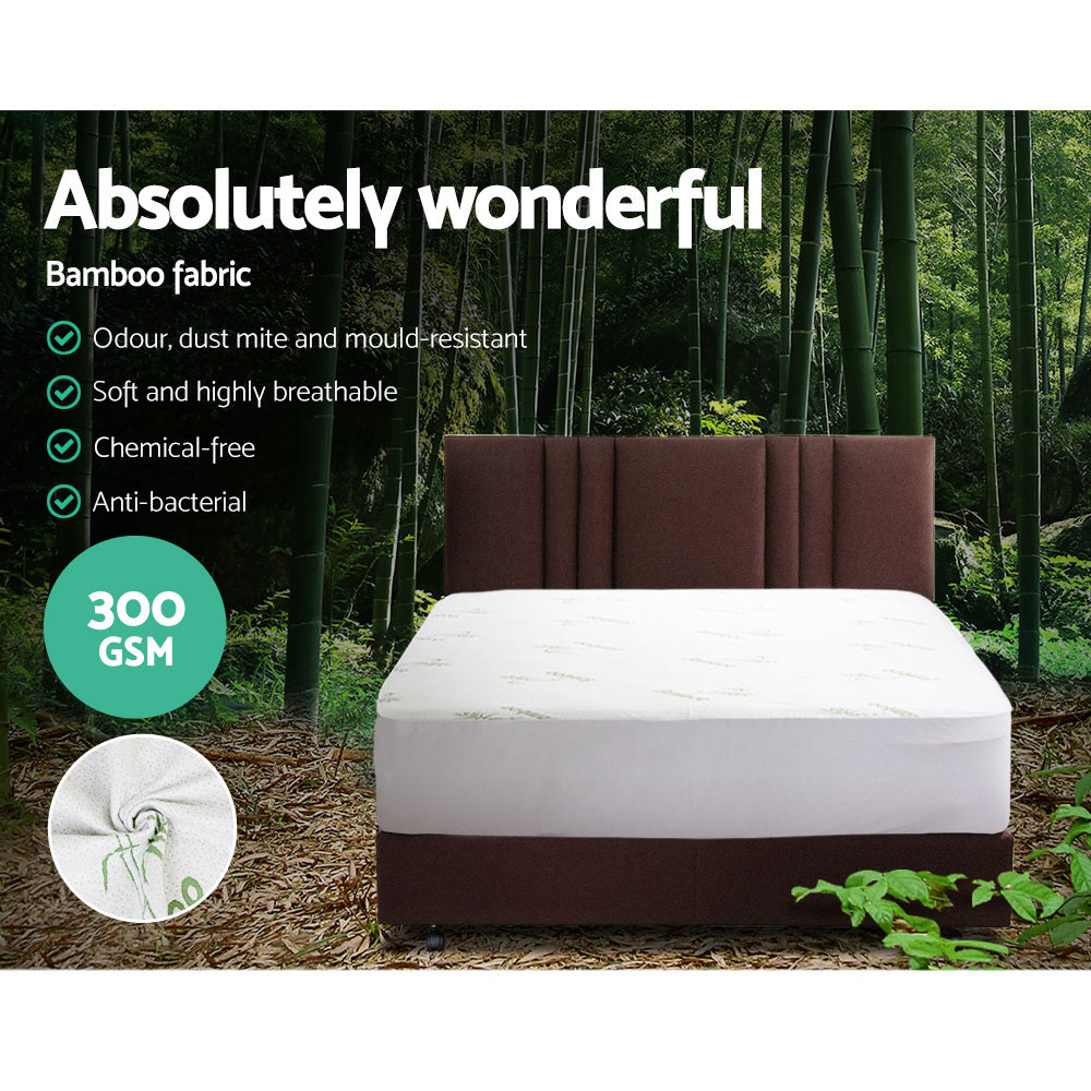 Giselle Bedding Mattress Protector Bamboo Single - Homecoze