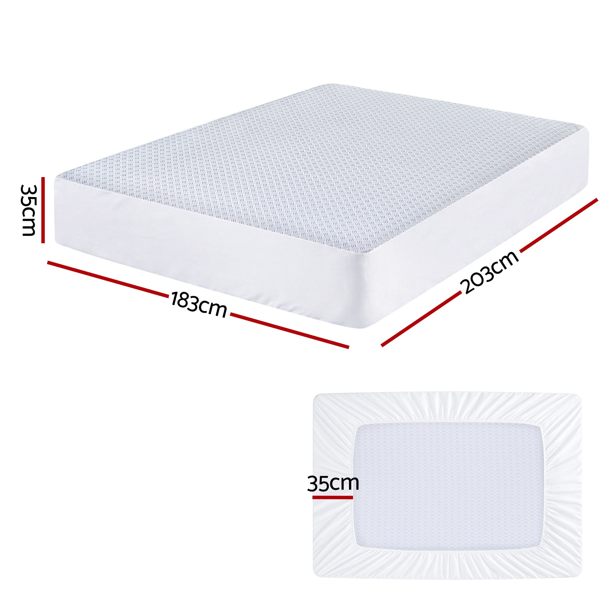 Cooling Waterproof Mattress Protector - King