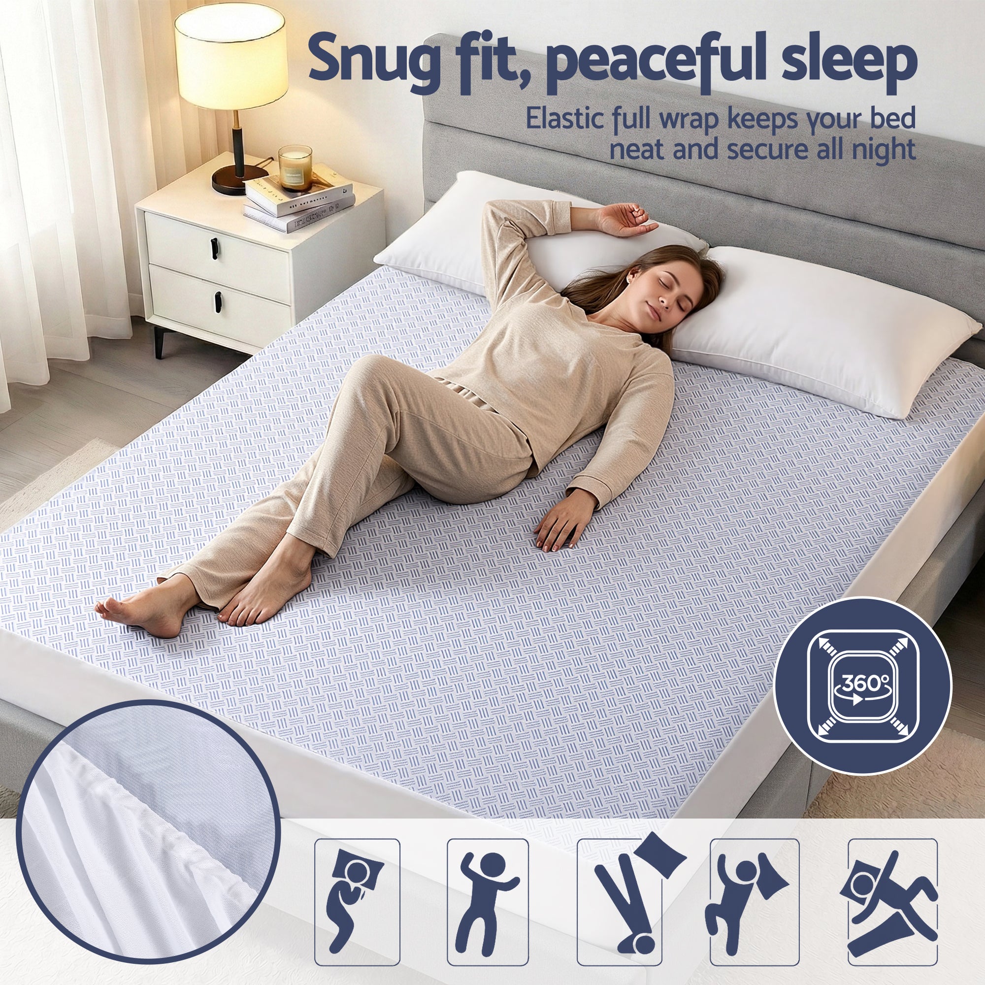Cooling Waterproof Mattress Protector - King