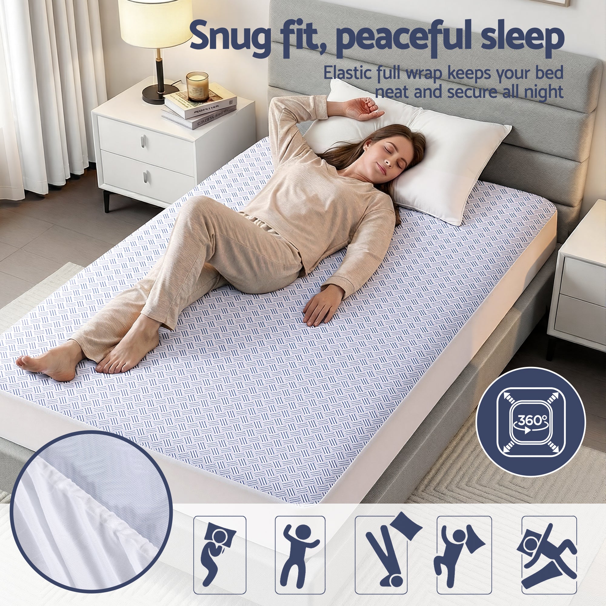 Cooling Waterproof Mattress Protector - King Single