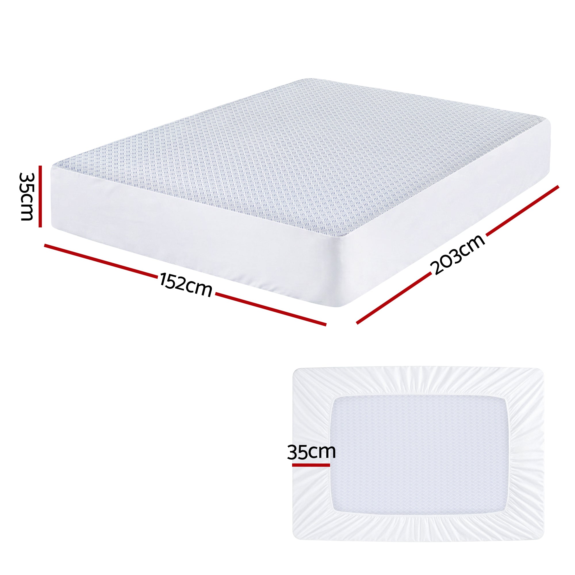 Cooling Waterproof Mattress Protector - Queen