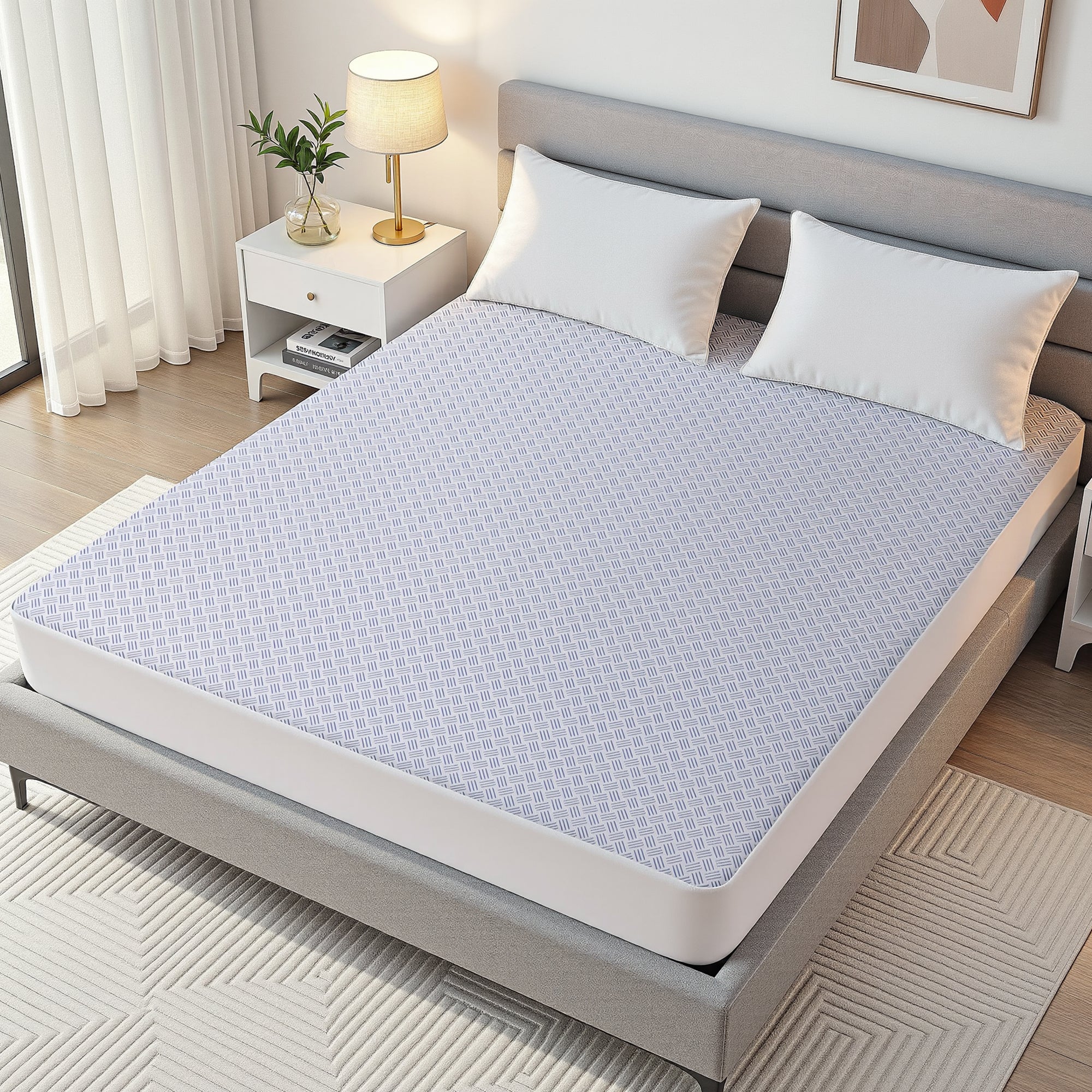 Cooling Waterproof Mattress Protector - Queen