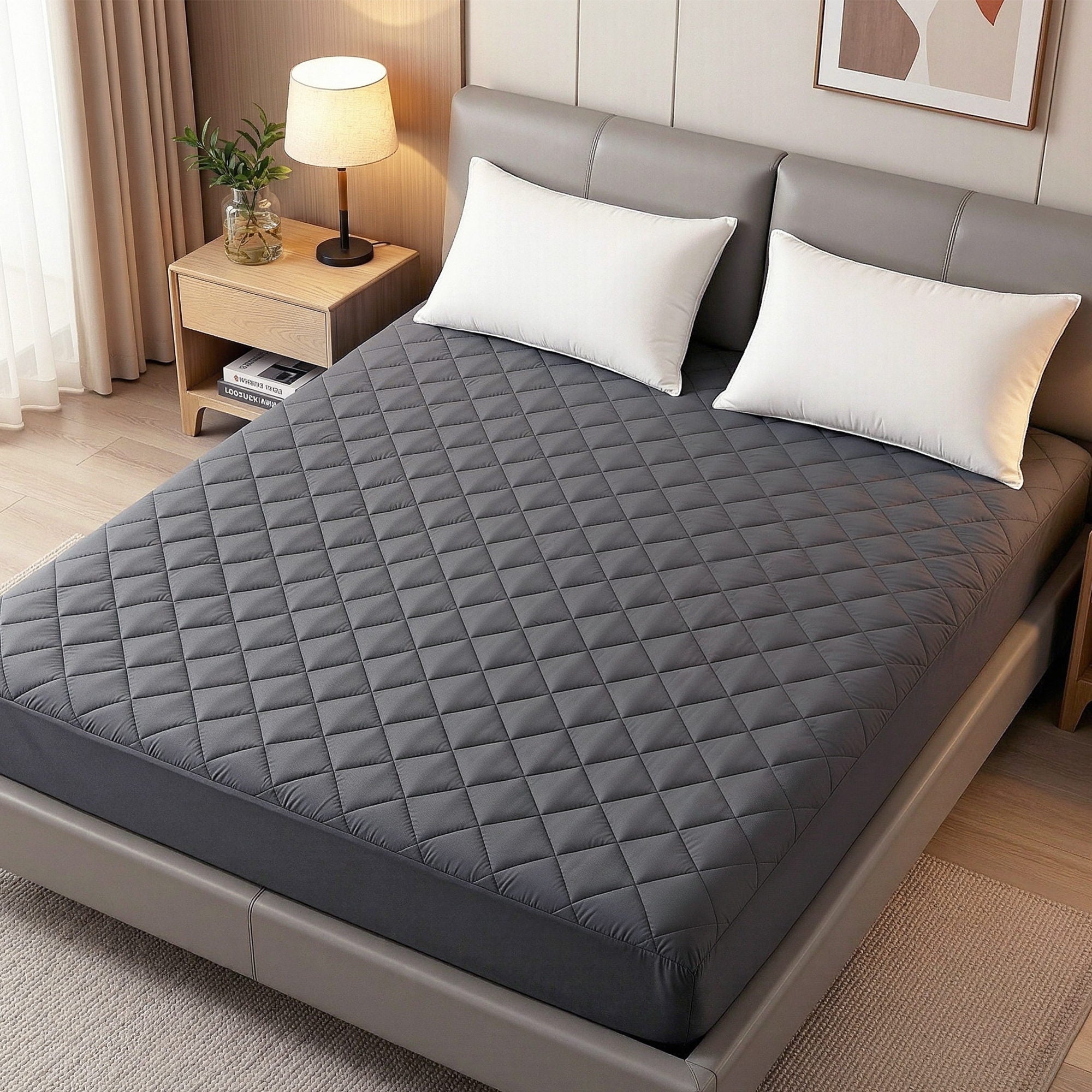 Microfiber Water-Resistant Mattress Protector - Double