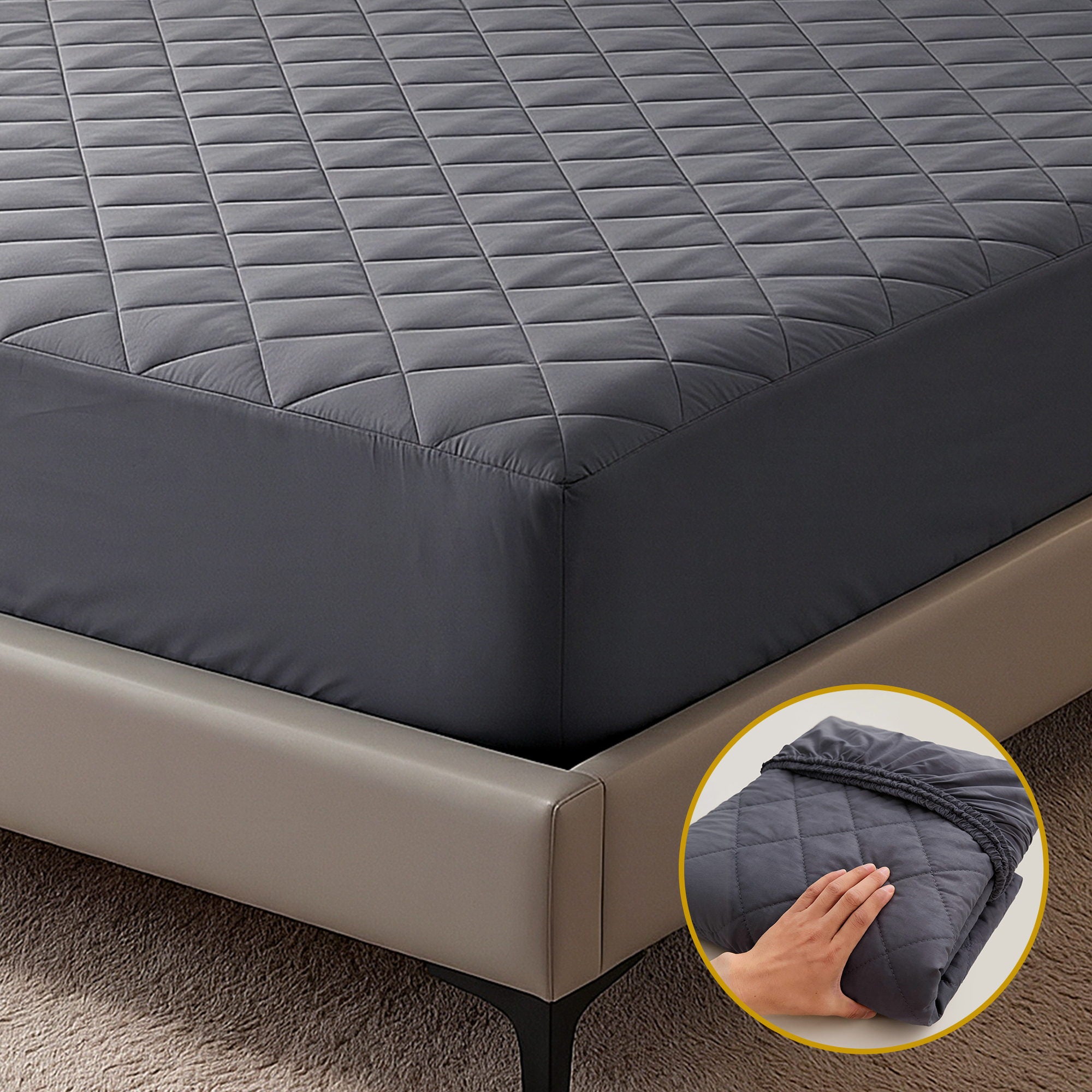 Microfiber Water-Resistant Mattress Protector - Double