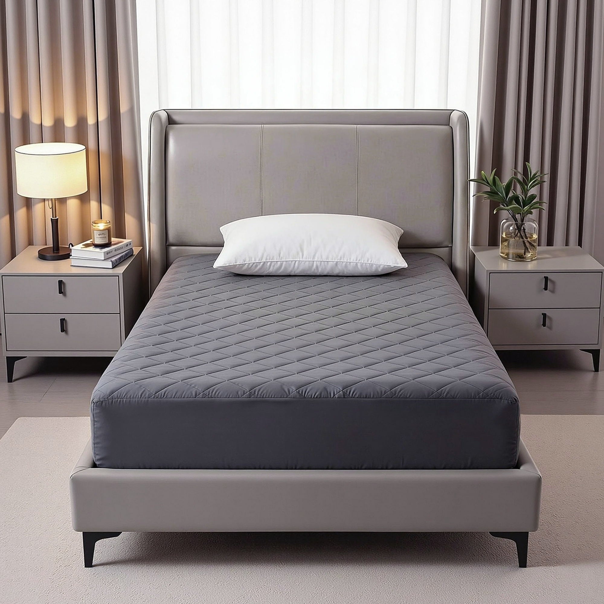 Microfiber Water-Resistant Mattress Protector - King Single