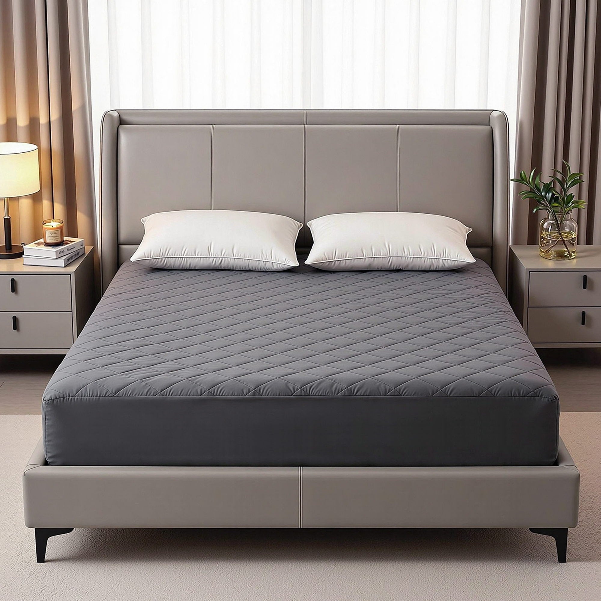 Microfiber Water-Resistant Mattress Protector - Queen
