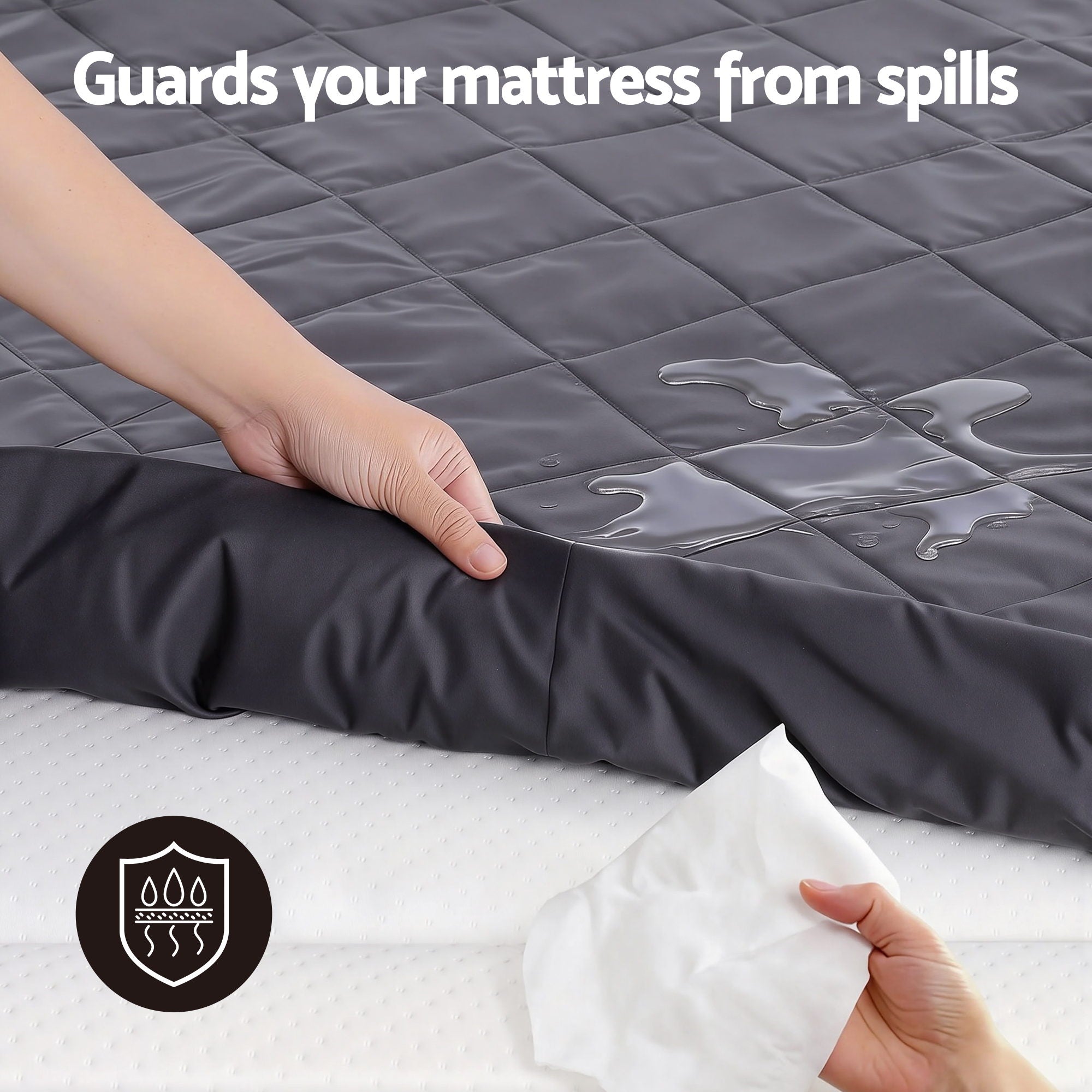 Microfiber Water-Resistant Mattress Protector - Queen