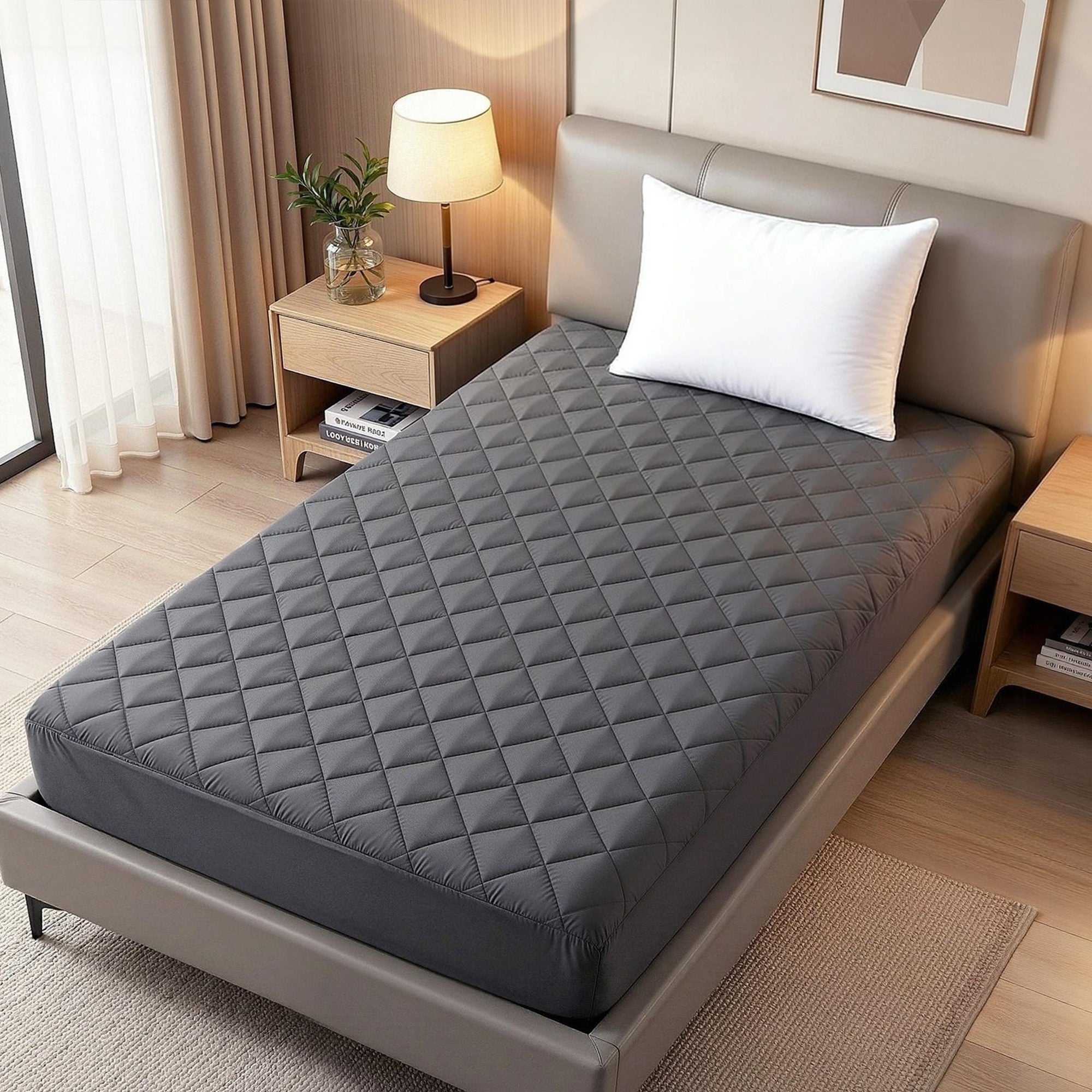 Microfiber Water-Resistant Mattress Protector - Single