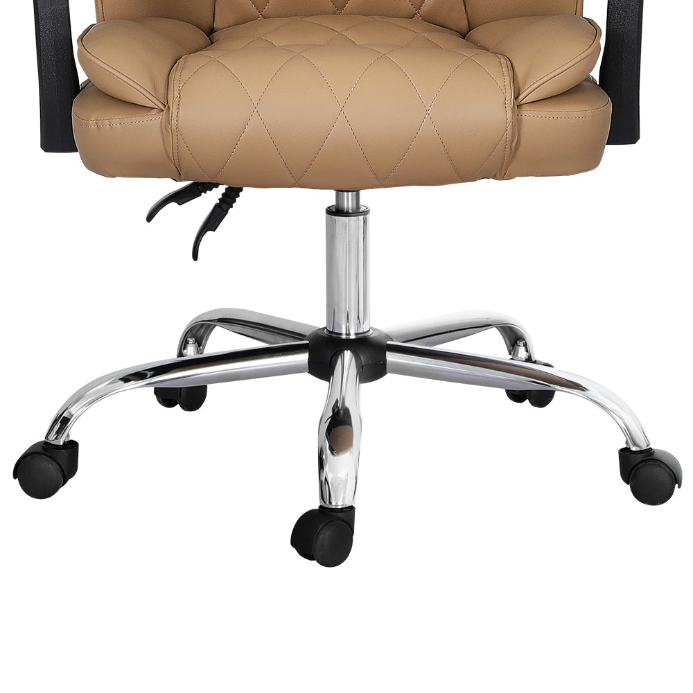Executive PU Leather Office Chair Recliner - Espresso - Homecoze