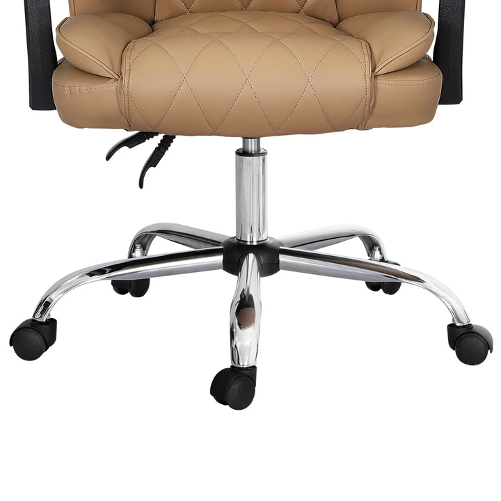 Executive PU Leather Office Chair Recliner - Espresso