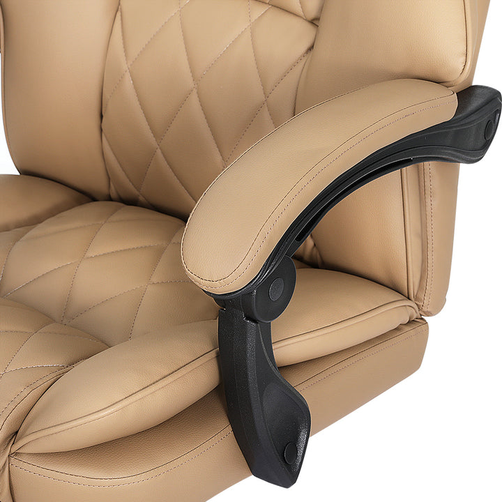 Executive PU Leather Office Chair Recliner - Espresso