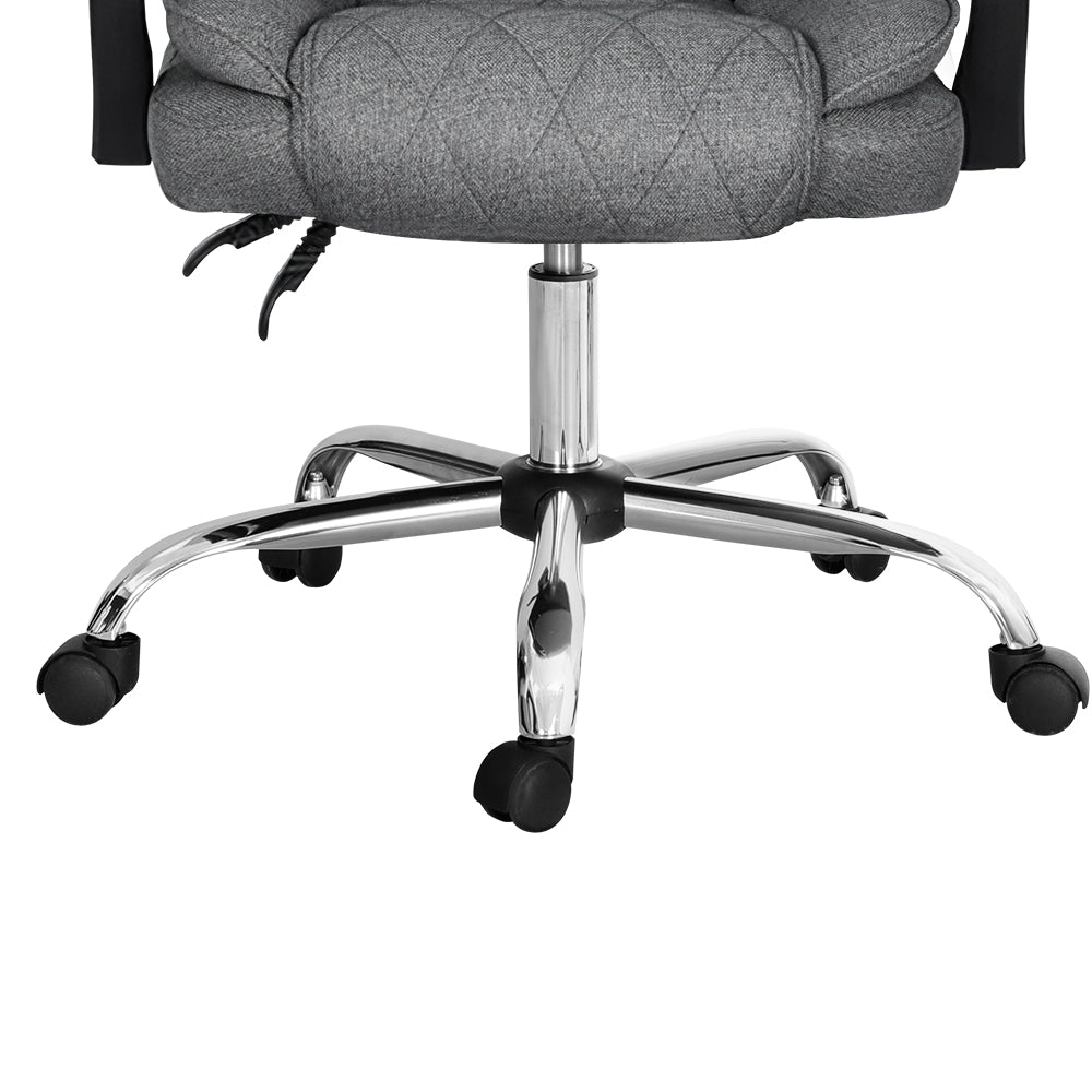 Executive Fabric Office Chair Recliner - Grey - Homecoze