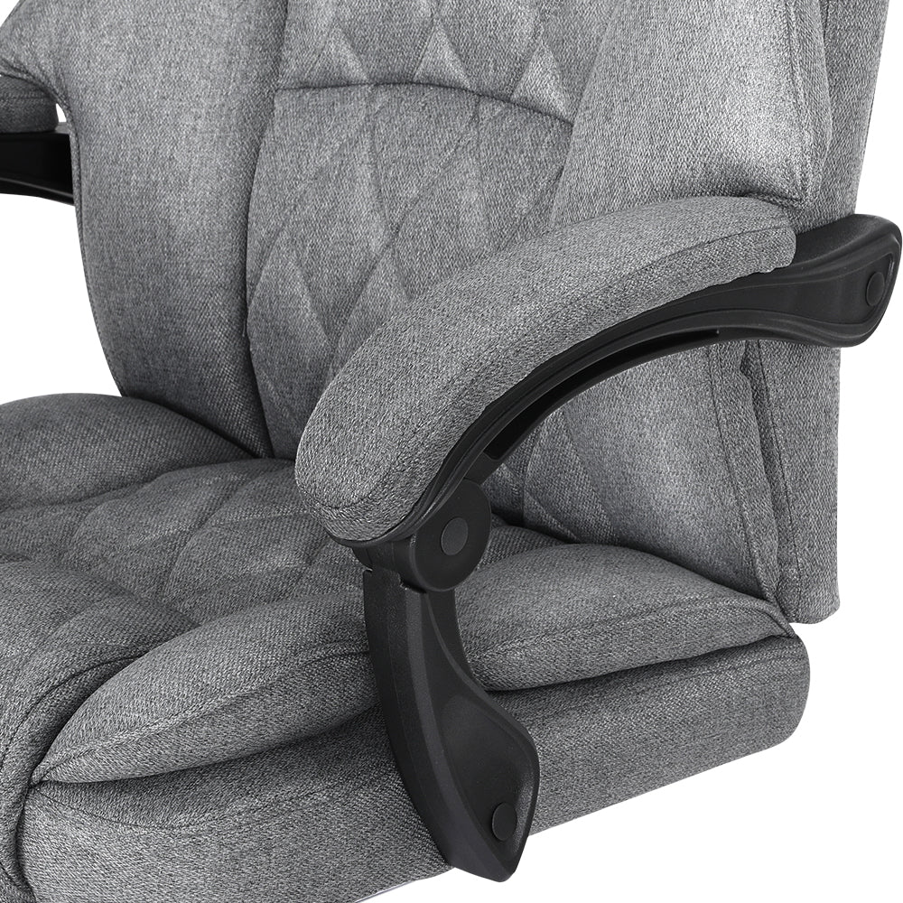 Executive Fabric Office Chair Recliner - Grey - Homecoze
