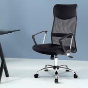 High Back Mesh Office Chair - Black - Homecoze