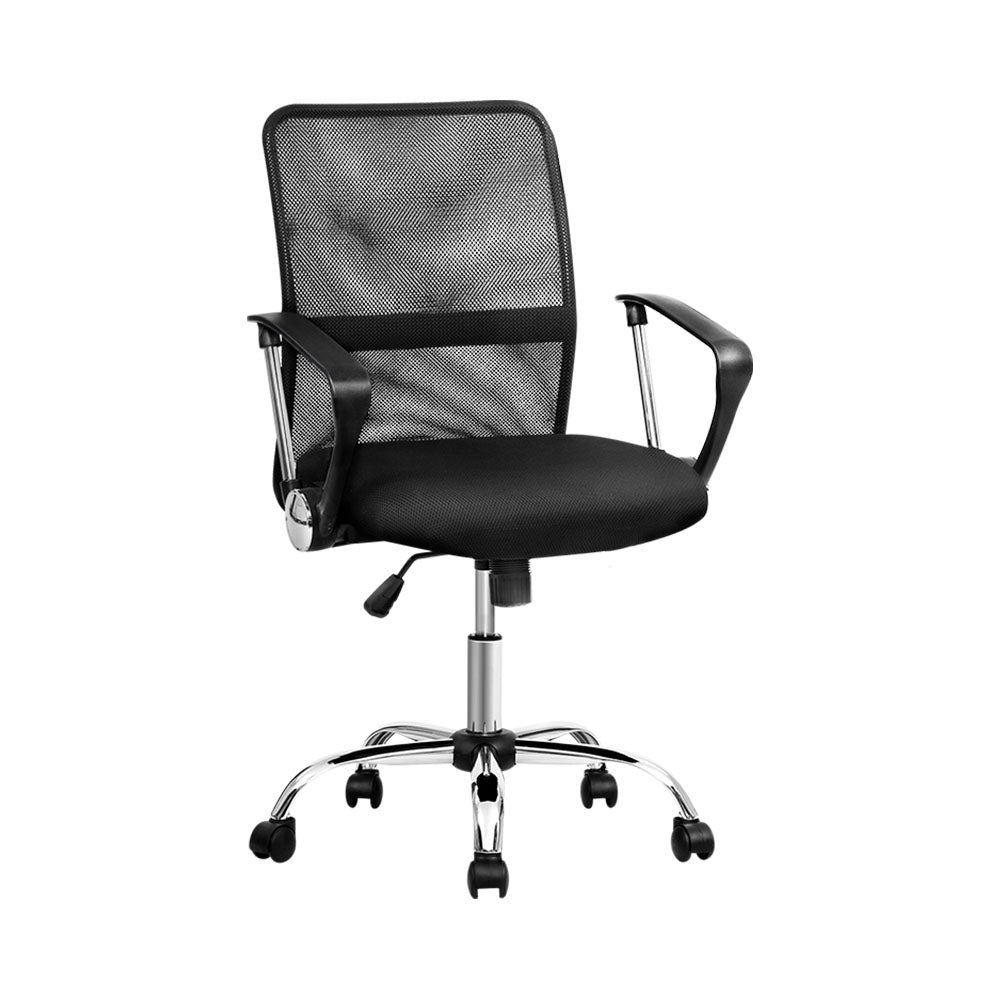 Mid Back Mesh Office Chair - Black - Homecoze