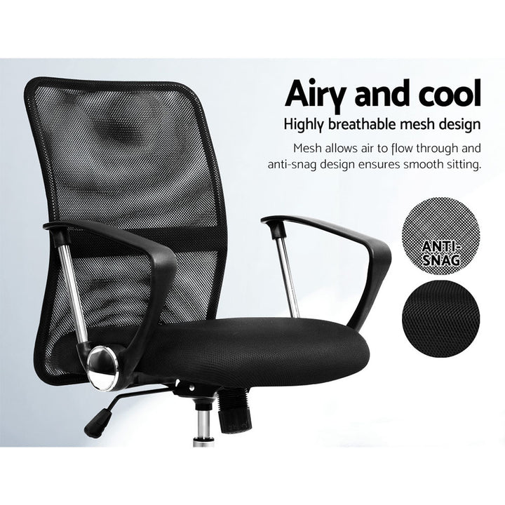 Mid Back Mesh Office Chair - Black Homecoze