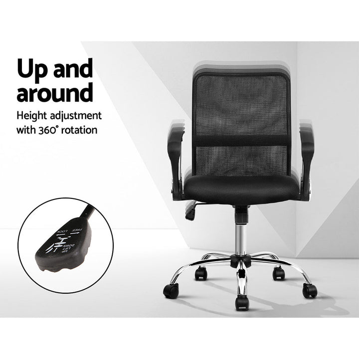 Mid Back Mesh Office Chair - Black Homecoze