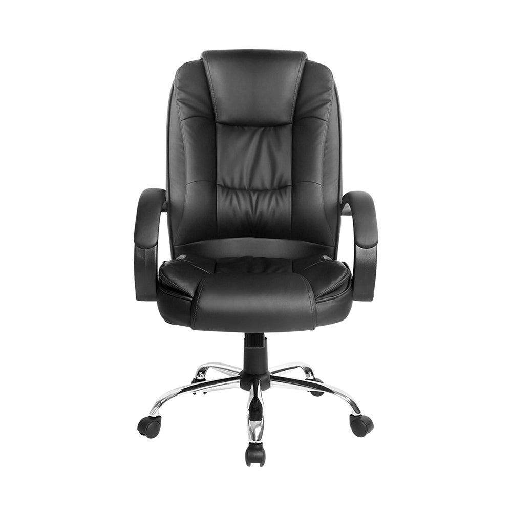Executive PU Leather Office Chair - Black - Homecoze