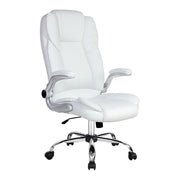 PU Leather Executive Office Desk Chair - White - Homecoze