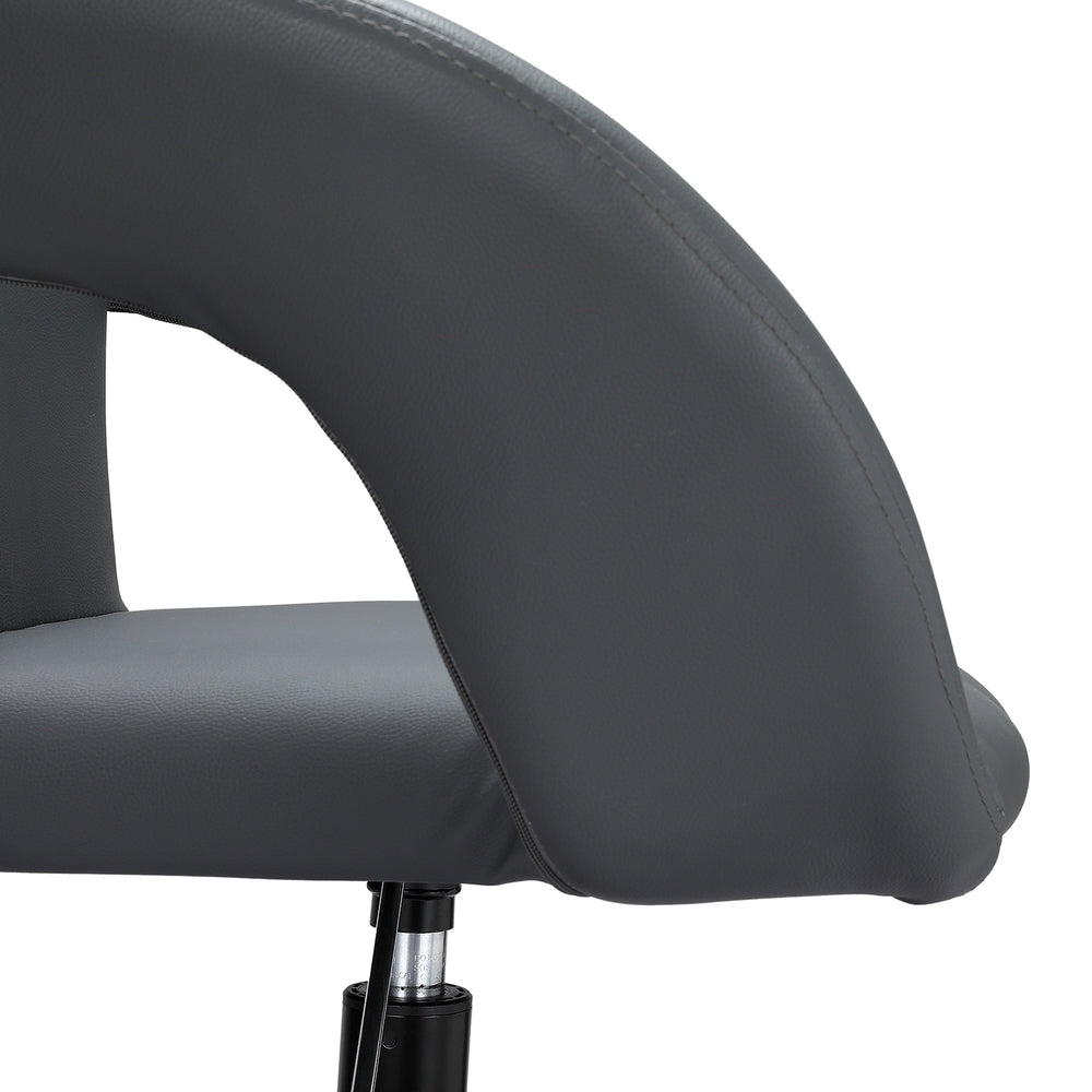 Modern PU Leather Office Chair - Dark Grey - Homecoze