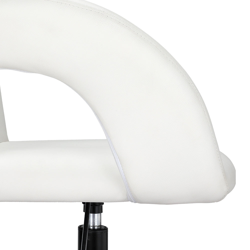 Modern PU Leather Office Chair - White - Homecoze