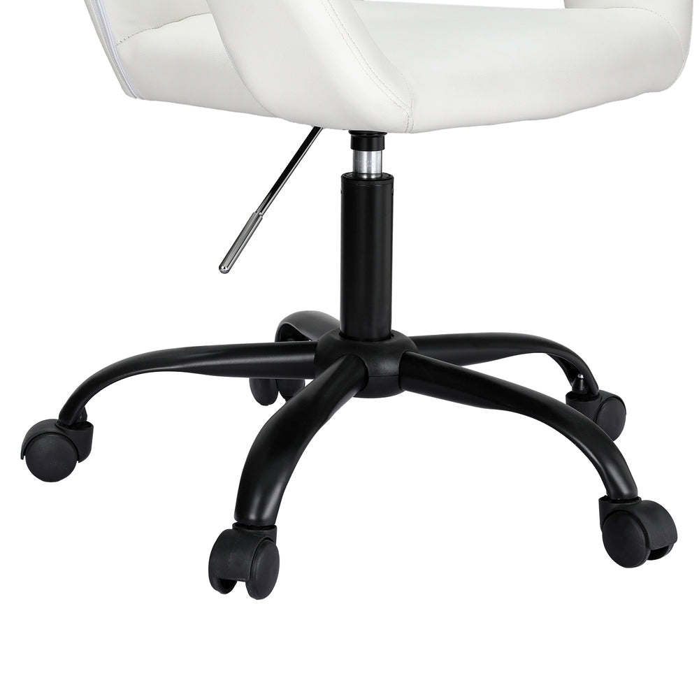 Modern PU Leather Office Chair - White - Homecoze