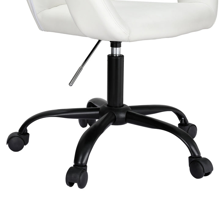 Modern PU Leather Office Chair - White