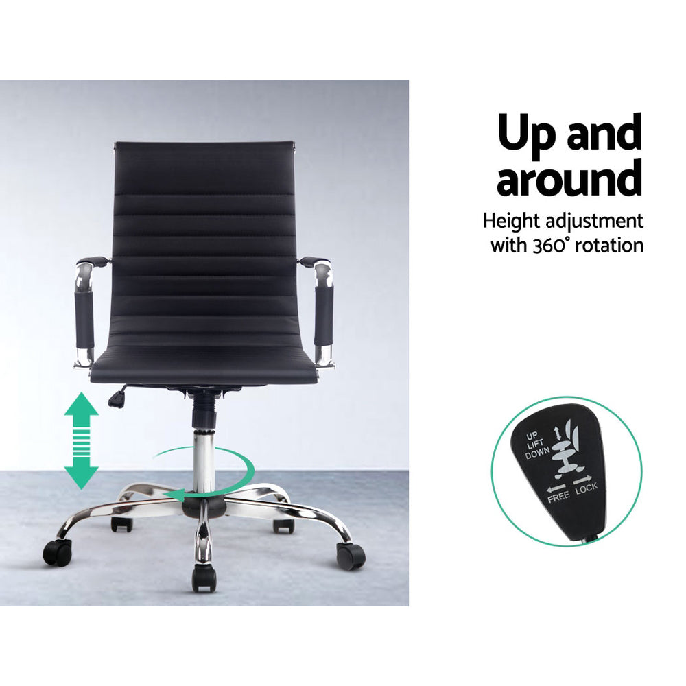 Mid-Back Conference Office Chair - Black - Homecoze