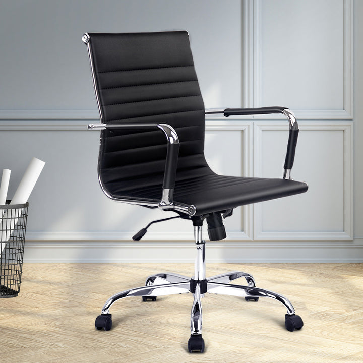 Mid-Back Conference Office Chair - Black Homecoze