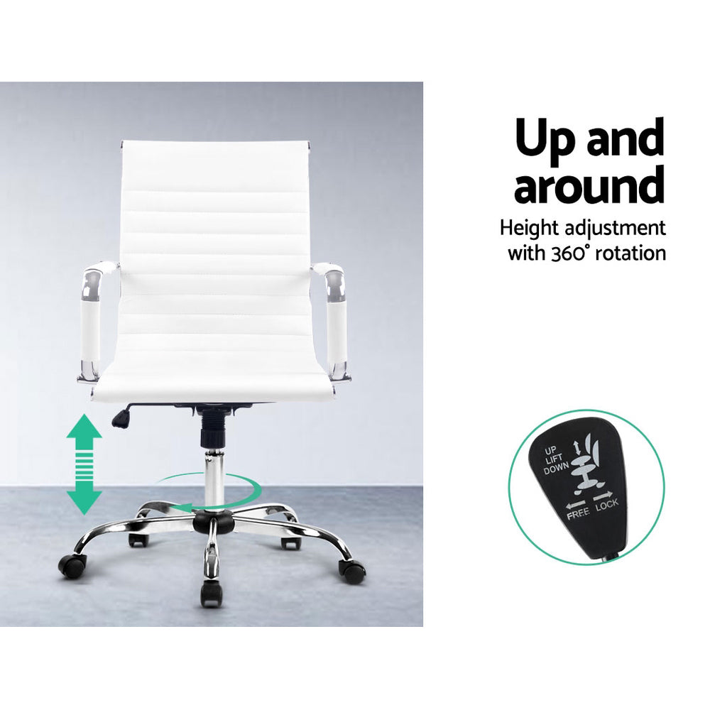 Mid-Back Conference Office Chair - White - Homecoze