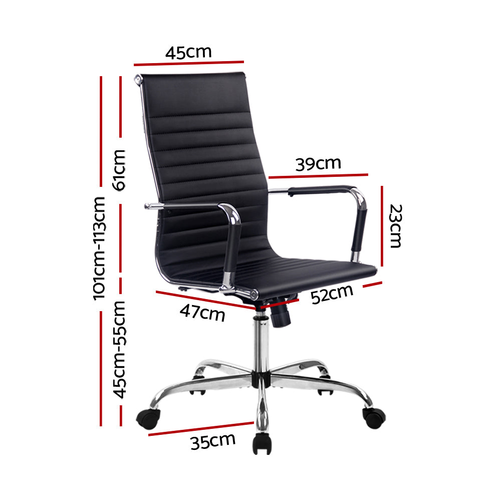 High-Back Conference Office Chair - Black - Homecoze