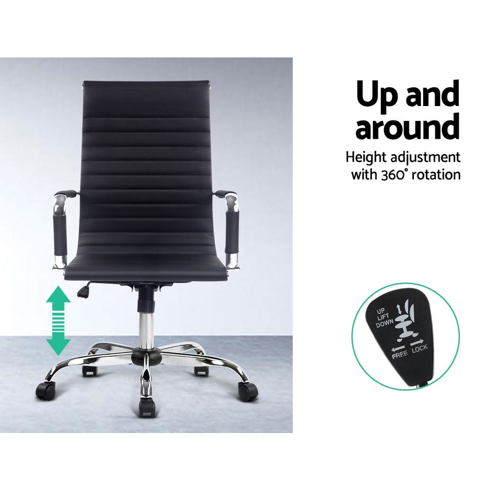 High-Back Conference Office Chair - Black - Homecoze
