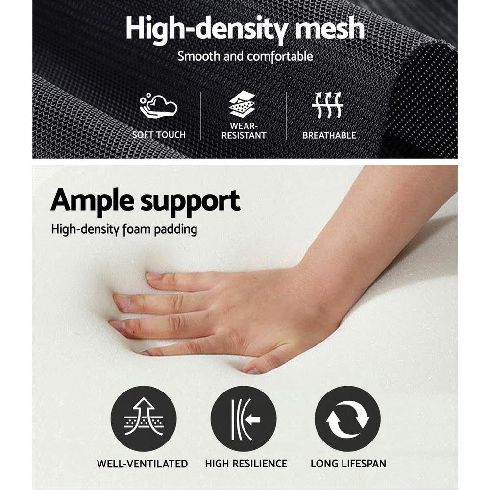 Mesh Reclining Office Chair with Footrest - Black - Homecoze