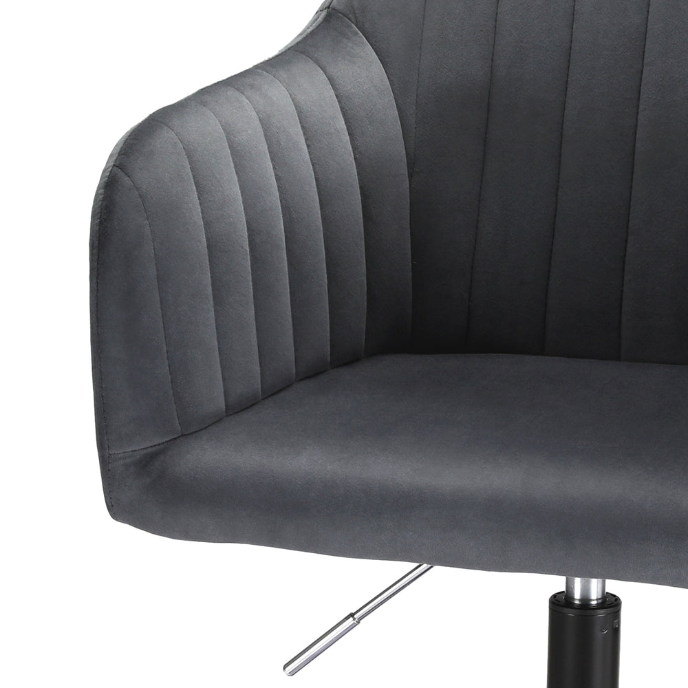 Modern Velvet Office Chair - Dark Grey - Homecoze