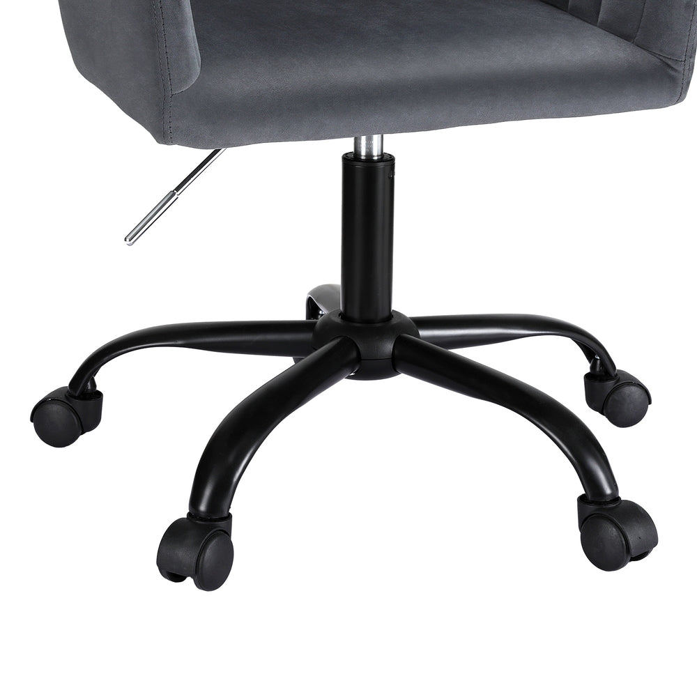 Modern Velvet Office Chair - Dark Grey - Homecoze