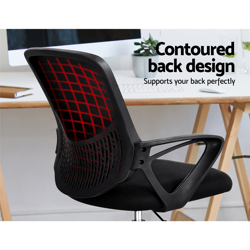 Mesh Office Chair Drafting Stool Adjustable Height - Black - Homecoze